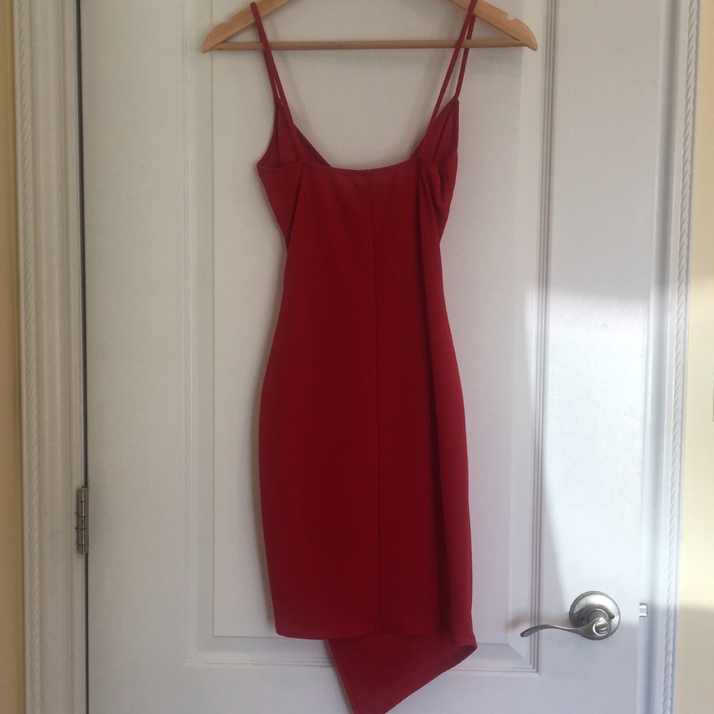 Windsor Red Slit Dress - Gem